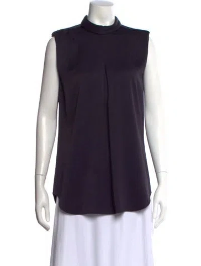 Pre-owned 3.1 Phillip Lim Mock Neck Sleeveless Top In Blue