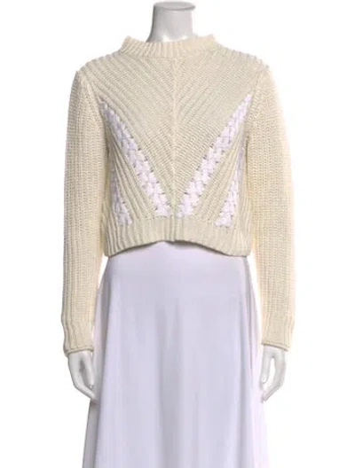 Pre-owned 3.1 Phillip Lim Mock Neck Sweater In White
