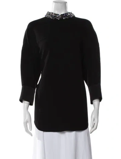 Pre-owned 3.1 Phillip Lim Mock Neck Three-quarter Sleeve Top W/ Tags In Black