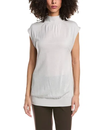 3.1 Phillip Lim Mock Neck Wool Shell In White