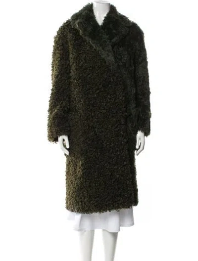 Pre-owned 3.1 Phillip Lim Mohair Faux Fur Coat In Green
