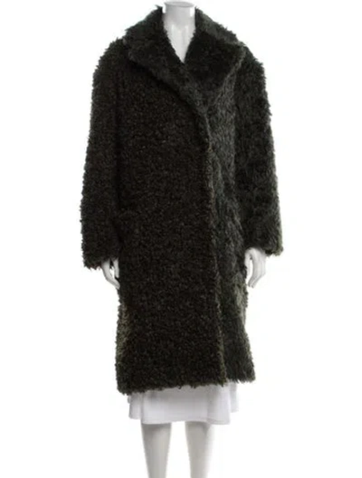 Pre-owned 3.1 Phillip Lim Mohair Faux Fur Coat In Green