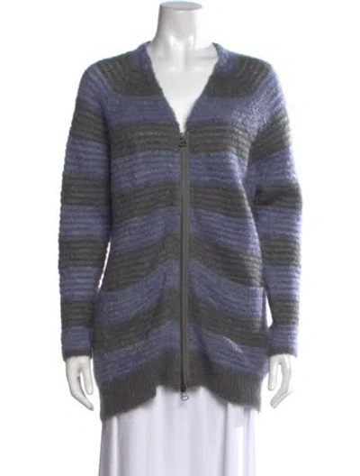 Pre-owned 3.1 Phillip Lim Mohair Striped Sweater In Gray