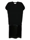 3.1 Phillip Lim Layered Satin And Knitted Midi Dress