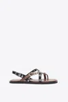 3.1 Phillip Lim Rivet Leather Strappy Toe-ring Sandals In Brown