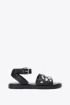 3.1 Phillip Lim Nadine Ankle Wrap Sandal With Gem Embroidery In Black
