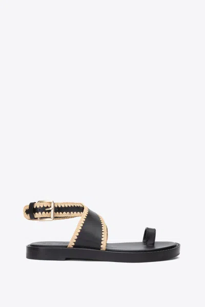 3.1 Phillip Lim Naya Raffia Ankle Wrap Sandal
