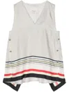 3.1 Phillip Lim Ny Liberty Sleeveless Silk Top In White
