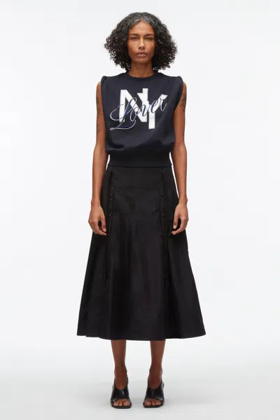 3.1 Phillip Lim Ny Lover Sleeveless Cropped Sweatshirt In Blue