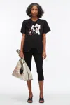 3.1 Phillip Lim Ny Lover Sliced Tee With Poppy Embroidery In Black