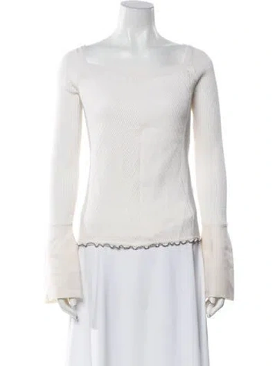 Pre-owned 3.1 Phillip Lim Nylon Bateau Neckline Sweater In Neutral