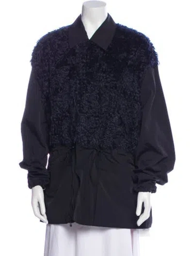Pre-owned 3.1 Phillip Lim Nylon Coat In Blue