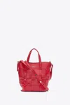 3.1 Phillip Lim Odita Mini Modern Lattice Bucket In Red