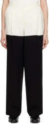 3.1 Phillip Lim Off-white & Black Colorblock Trousers In Offwhite-blk Ow101