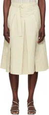 3.1 Phillip Lim Off-white Utility Poplin Midi Skirt In Stone