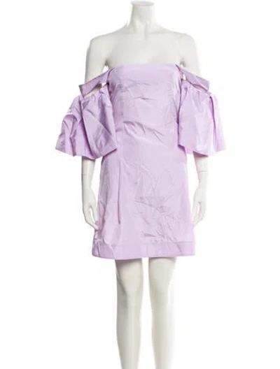 Pre-owned 3.1 Phillip Lim Off-the-shoulder Mini Dress In Purple