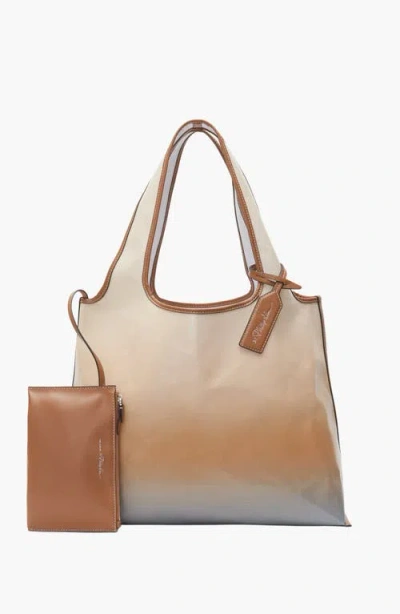 3.1 Phillip Lim Ombre Coated Canvas Market Tote In Brown