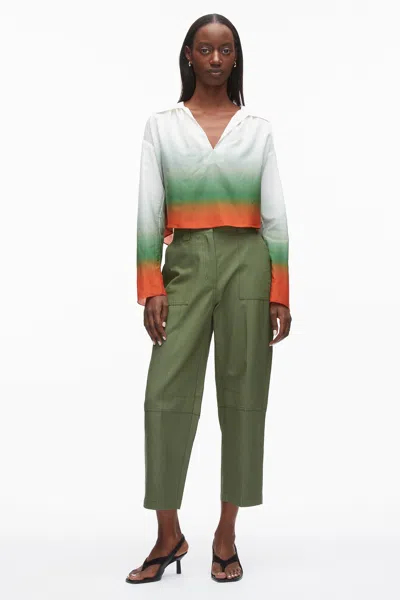 3.1 Phillip Lim Ombré Voile Flounce Top In Multi