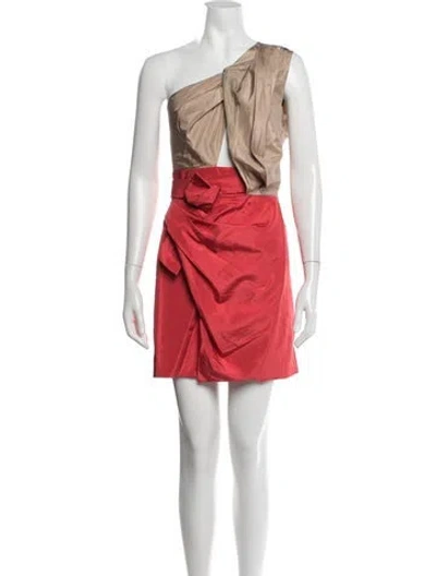 Pre-owned 3.1 Phillip Lim One-shoulder Mini Dress In Neutrals