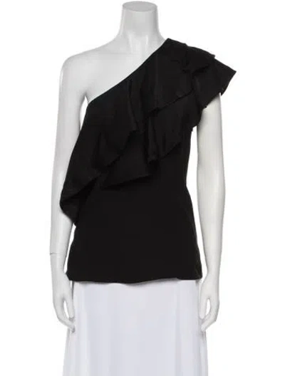 Pre-owned 3.1 Phillip Lim One-shoulder Short Sleeve Top W/ Tags In Black