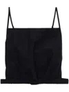 3.1 Phillip Lim Cropped Twist Front Cami With Open Back Black In Schwarz