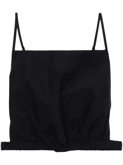 3.1 Phillip Lim Cropped Twist Front Cami With Open Back Black In Schwarz