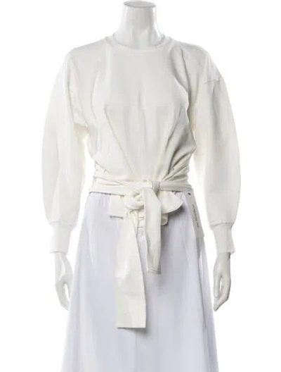 Pre-owned 3.1 Phillip Lim Open Front Long Sleeve Top In White