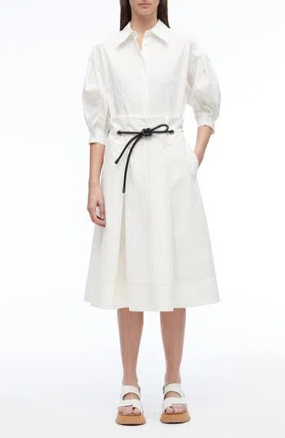 3.1 Phillip Lim Origami Combo Midi Dress In White