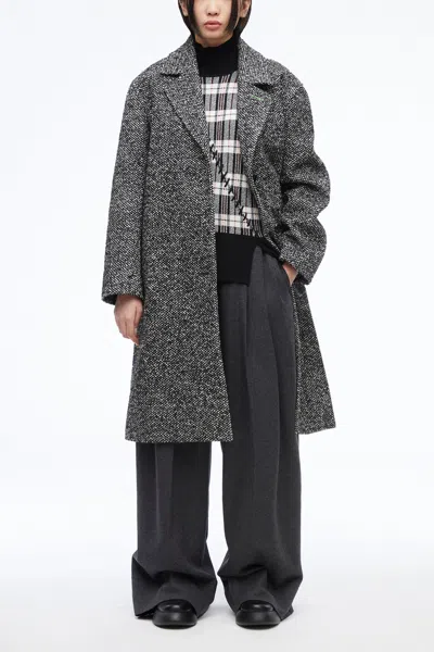 3.1 Phillip Lim Oversized Balmacaan Coat In Gray