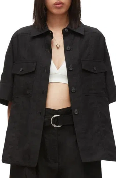 3.1 Phillip Lim Oversized Camp Shirt In Black