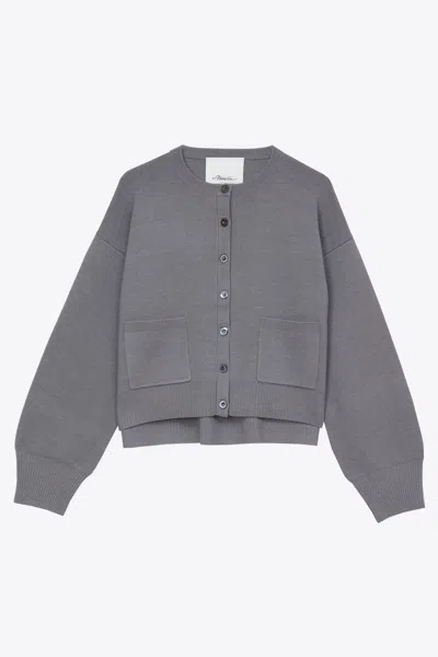 3.1 Phillip Lim Oversized Wool Cardigan In Blue