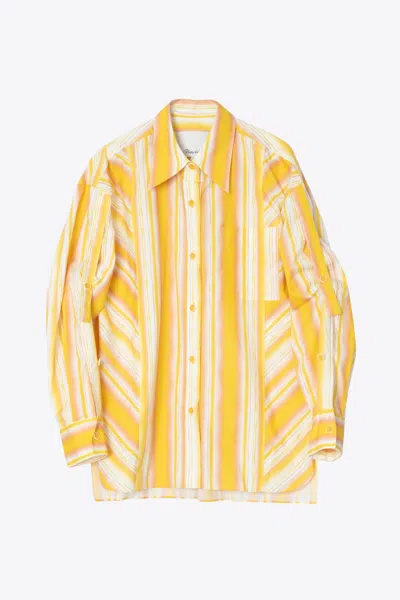 3.1 Phillip Lim Painted Stripe Long Sleeve Shirt In Yellow