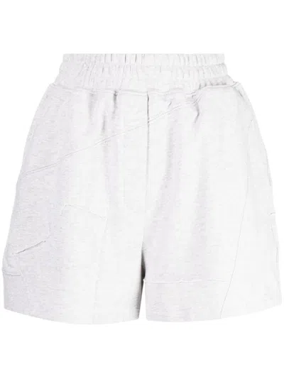 3.1 Phillip Lim Panelled Cotton Track Shorts In Grey