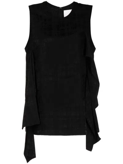 3.1 Phillip Lim Panelled-design Sleeveless Top In Black