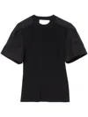 3.1 Phillip Lim Panelled Fine-ribbed T-shirt In Black