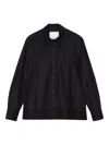 3.1 Phillip Lim Black Long Sleeve Flounce Hem Shirt In Black