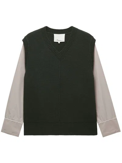 3.1 Phillip Lim Panelled Sweater In 绿色