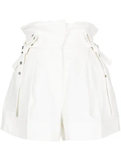 3.1 Phillip Lim / フィリップ リム Eyelet-detailed Cotton And Linen-blend Shorts In White