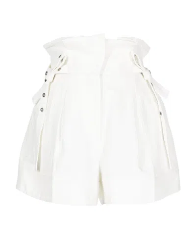 3.1 Phillip Lim Paperbag High Waist Shorts In White