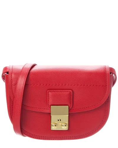 3.1 Phillip Lim Pashli Mini Leather Saddle Convertible Crossbody Belt Bag In Red