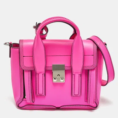 3.1 Phillip Lim Pashli Mini Neon Pink Leather Satchel