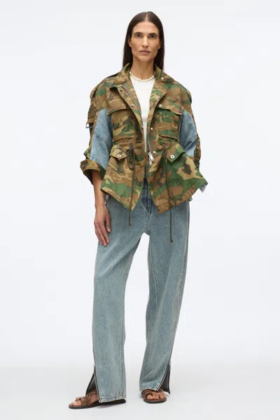 3.1 PHILLIP LIM PATCHWORK CAMO CINCHED JACKET