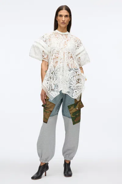 3.1 Phillip Lim Patchwork Camo Jogger In Dark Olive Multi