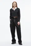 3.1 Phillip Lim Patchwork Cropped Polo In Black