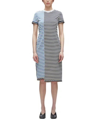 3.1 Phillip Lim Patchwork Short Sleeve T-shirt Dress In Neutral