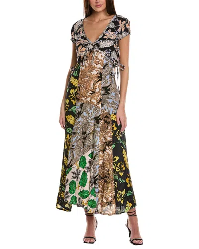 3.1 Phillip Lim Patchwork Silk Dress In Blue
