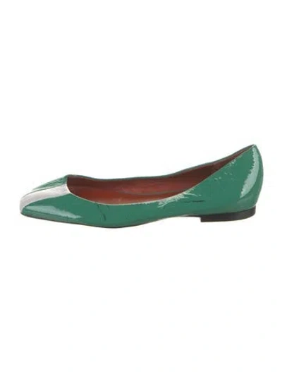 Pre-owned 3.1 Phillip Lim Patent Leather Ballet Flats In Green