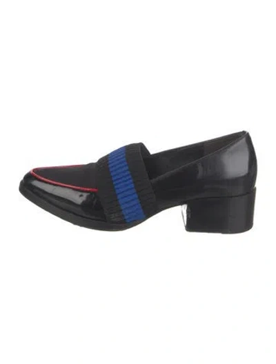 Pre-owned 3.1 Phillip Lim Patent Leather Colorblock Pattern Pumps In Blue