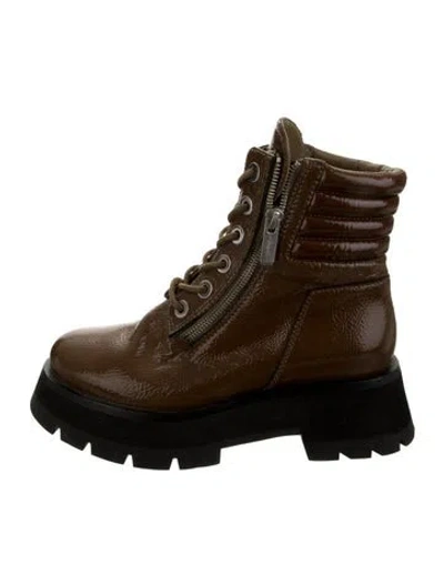 Pre-owned 3.1 Phillip Lim Patent Leather Combat Boots In Brown
