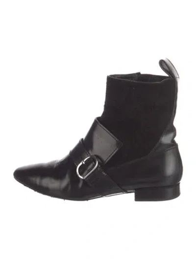 Pre-owned 3.1 Phillip Lim Patent Leather Moto Boots In Black